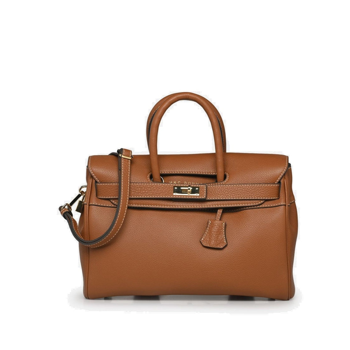 Sac à Main Mac Douglas En Cuir Tressé - Marron Foncé - Vintage - Occasion - Style Porté Main, épaule Ou Bandoulière