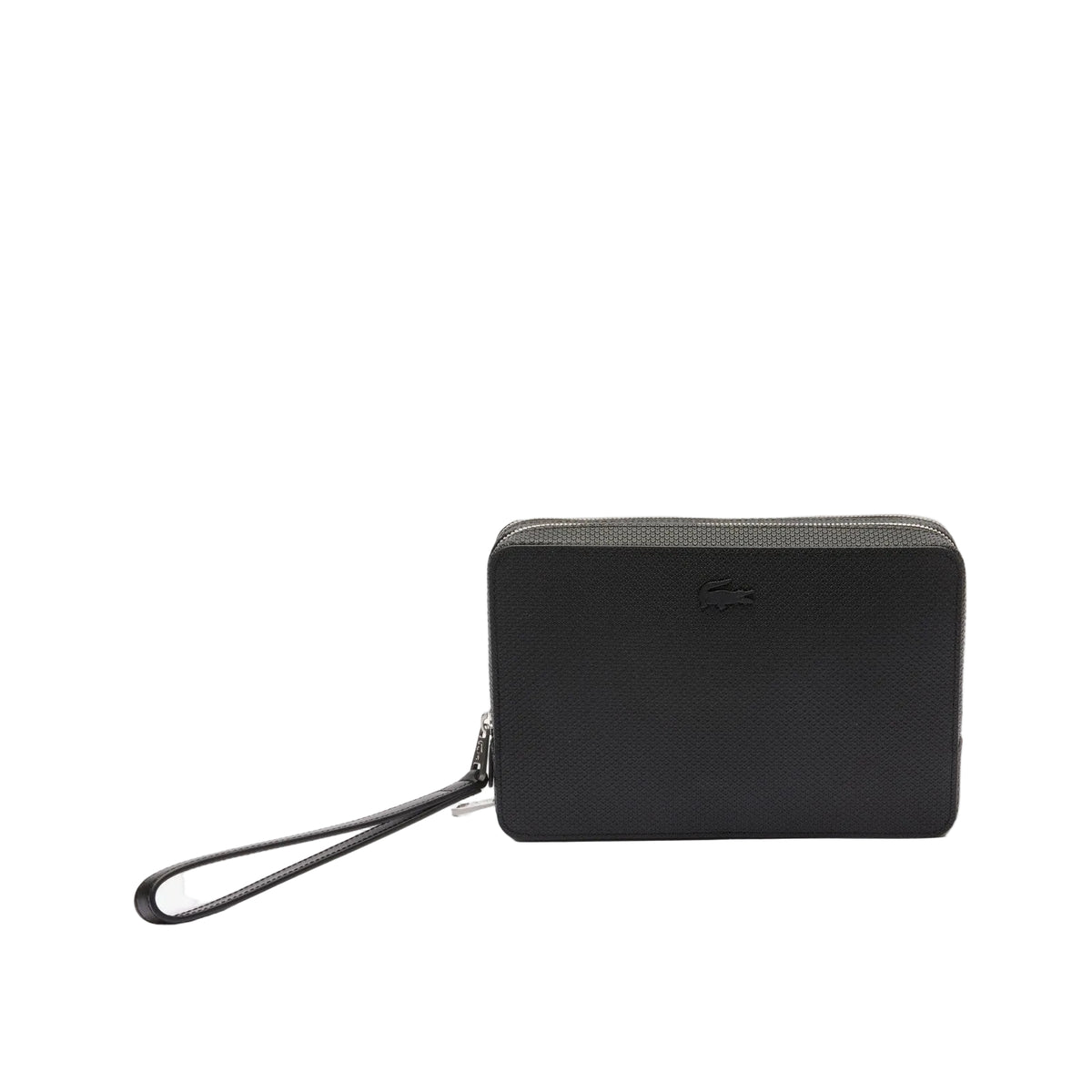 Lacoste Chantaco quilted leather zipped pouch/case